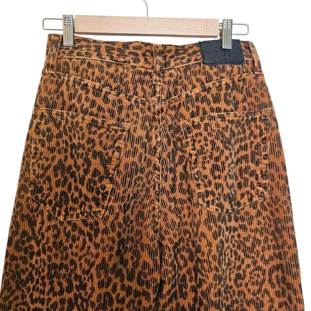 BDG Urban Outfitters Baggy Boyfriend Corduroy Brown Leopard Size 6/W28 Pants